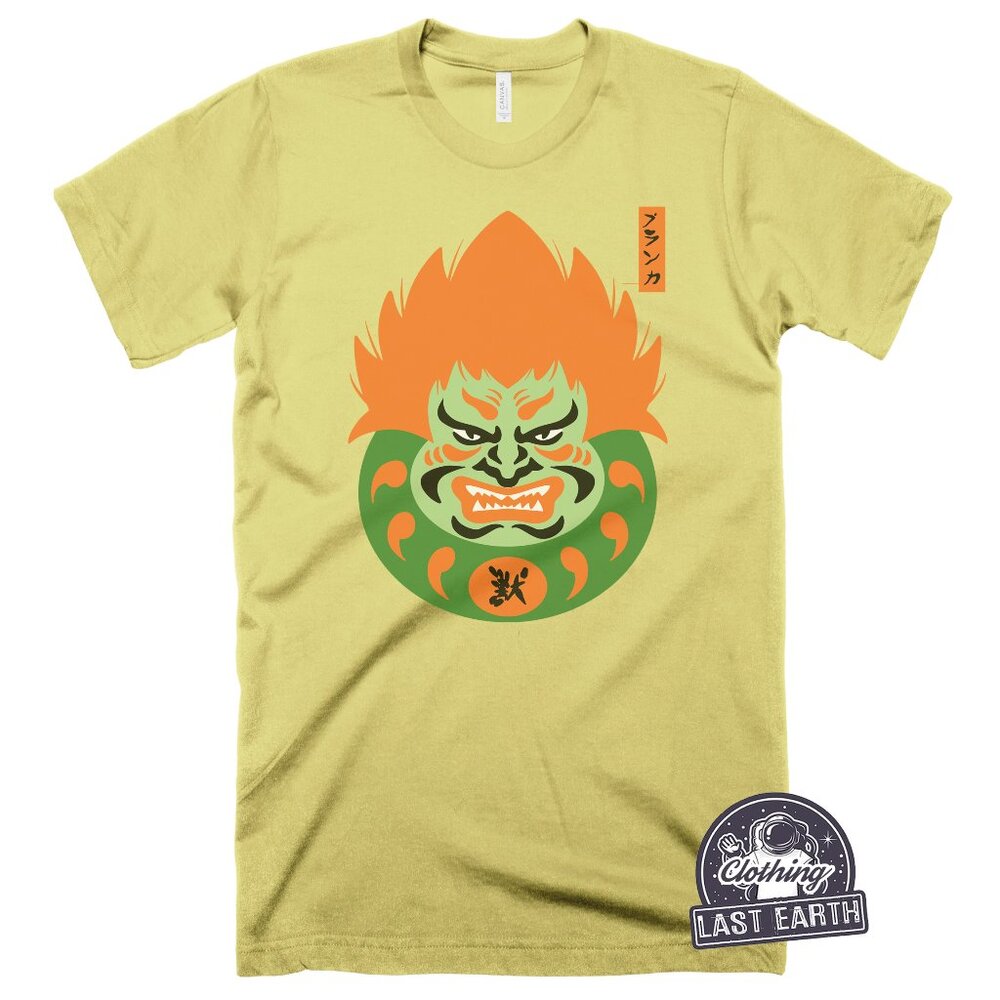 Blanka T-Shirt Street Fighter Character Shirt Gamer Shirts Retro Graphic Tee